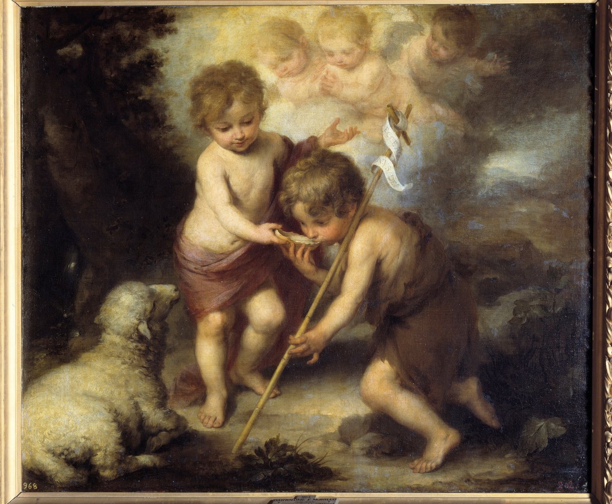 Børn i skallen. Maleri af Bartolome Murillo (1618-1682) af Bartolomé Esteban Murillo