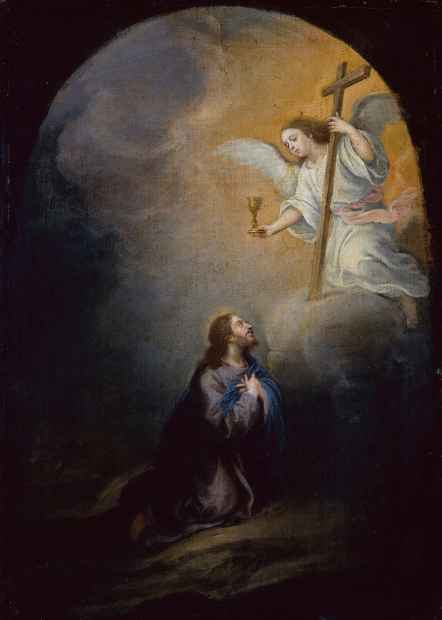 Kristus i Olivenhaven (olie på lærred) af Bartolomé Esteban Murillo