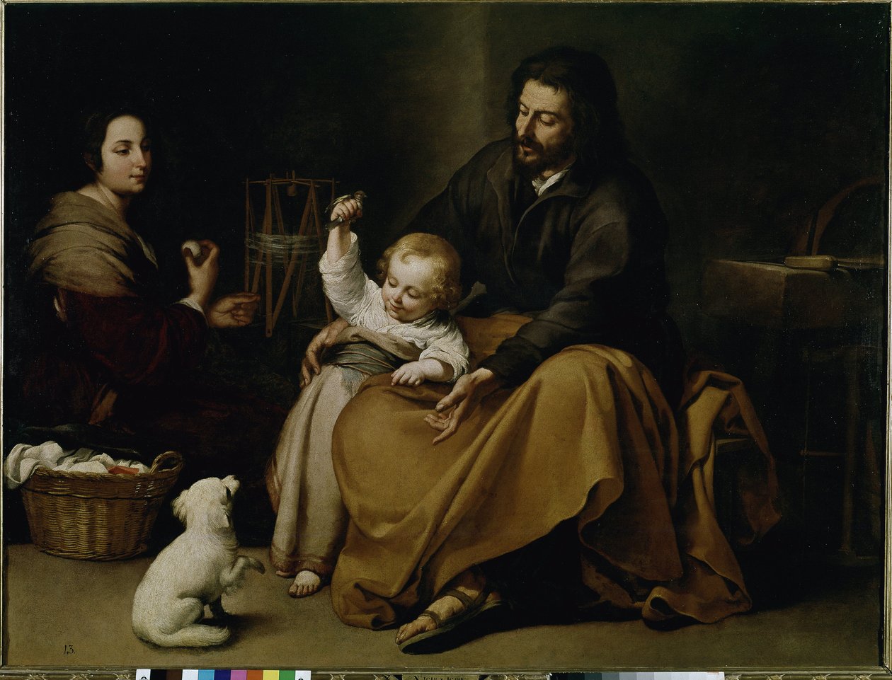 Fuglens hellige familie. (olie på lærred, ca 1650) af Bartolomé Esteban Murillo