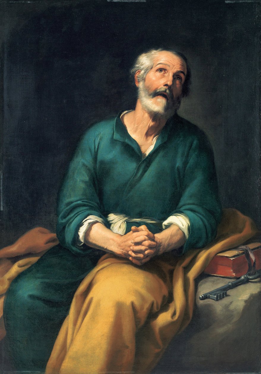 The Tears of Saint Peter - Maleri af Bartolome Esteban Murillo (1617-1682) Sankt Peter i tårer Olie på lærred ca. 1655 Bilbao Fine Arts Museum 148x104 af Bartolomé Esteban Murillo