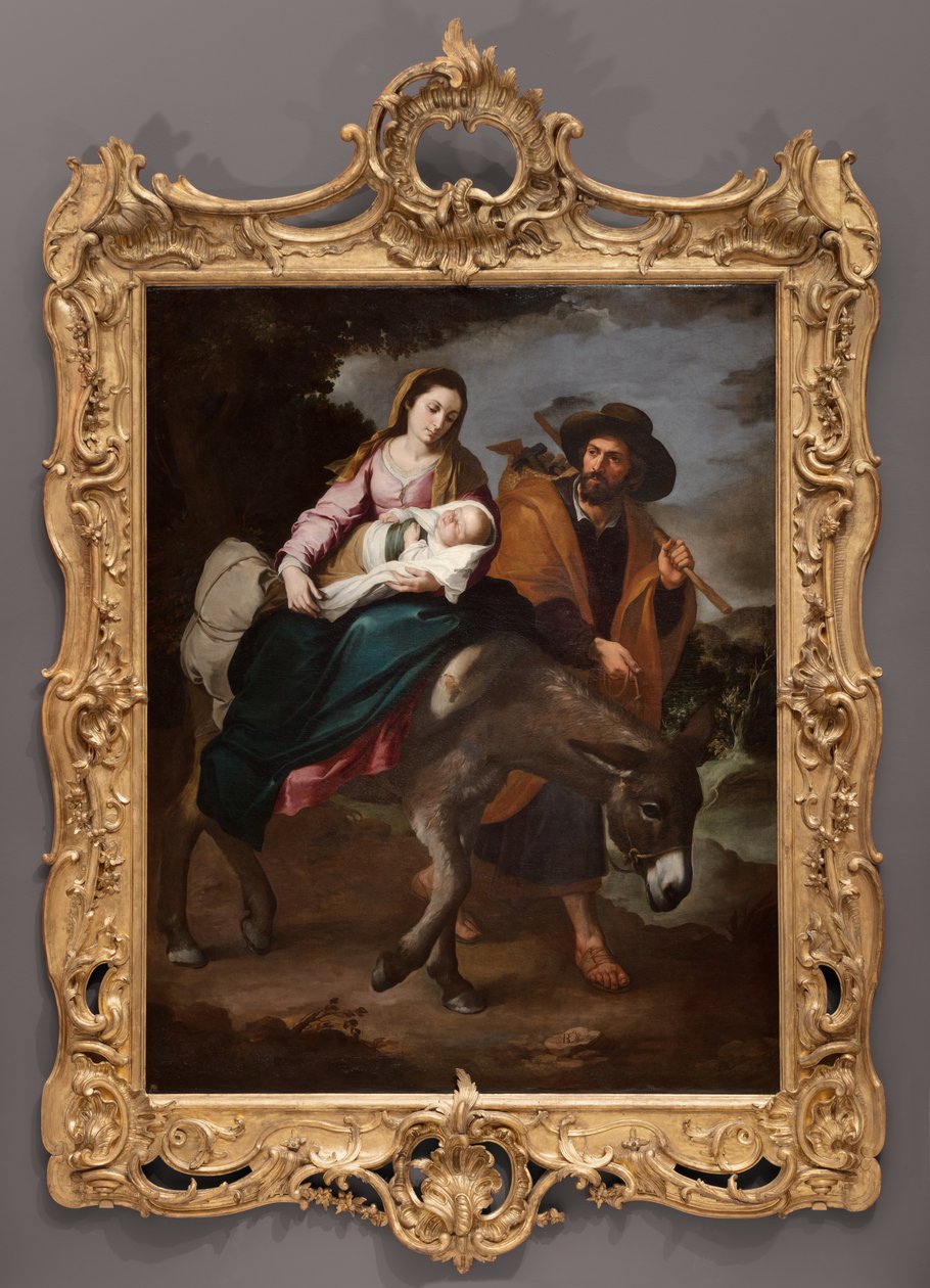 Flugten til Egypten, ca. 1647-50 (olie på lærred) af Bartolomé Esteban Murillo