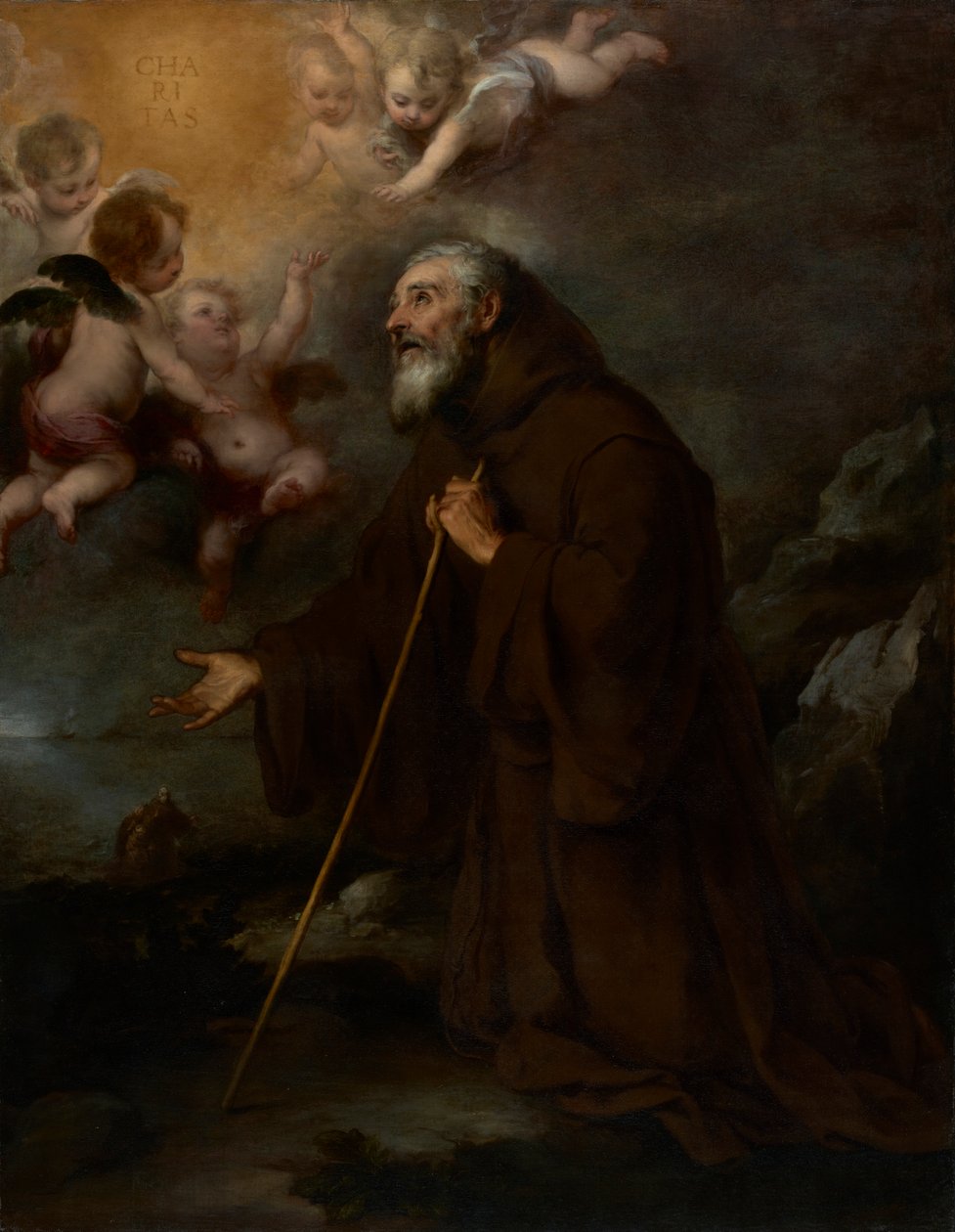 The Vision of Saint Francis of Paola, ca. 1670 (olie på lærred) af Bartolomé Esteban Murillo
