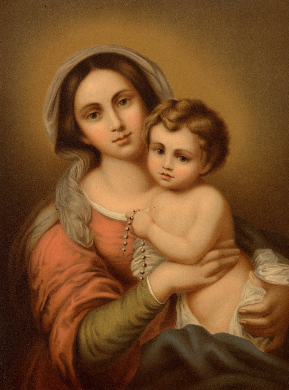 Madonna med barnet af Bartolome Esteban after Murillo