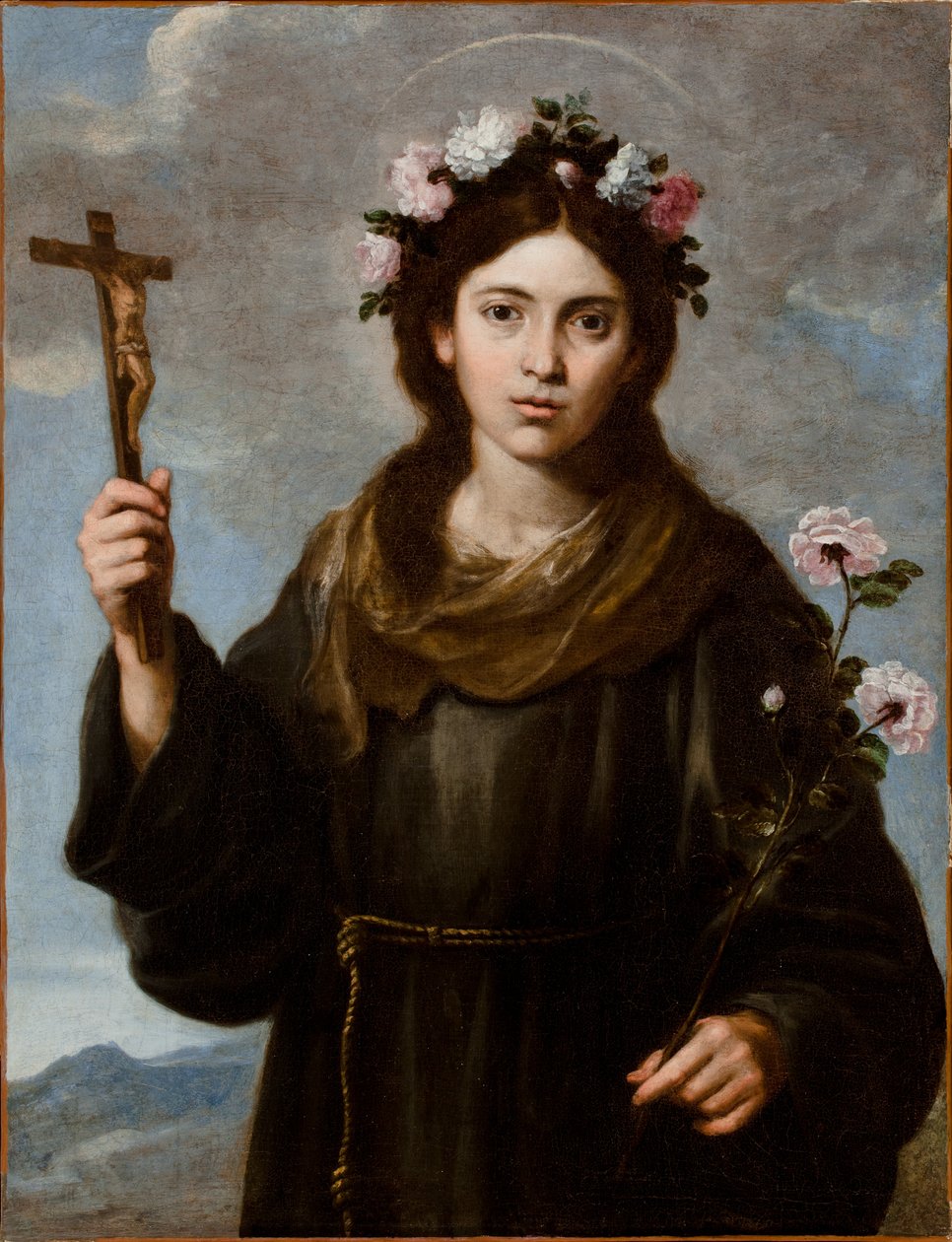 Sankt Rosa af Viterbo (1233-51) af Bartolome Esteban school of Murillo