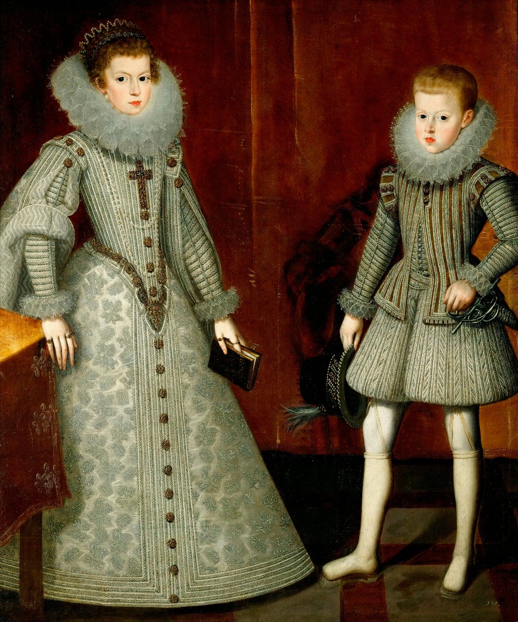 ""Portræt af Anne af Østrig og hendes bror Philip (dengang Filip IV af Spanien)"" (The Infante Philip, senere kong Filip IV af Spanien (1605-1665) og hans søster Anne af Østrig (1601-1666) ) Maleri af Bartolome Gonzalez y Serrano (1564-1627) af Bartolome Gonzalez