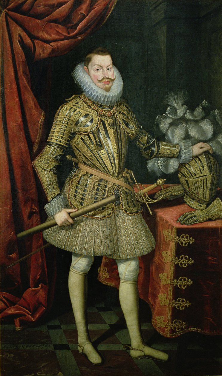 Portræt af Filip III af Spanien (1578-1621) 1621 (olie på lærred) af Bartolome Gonzalez