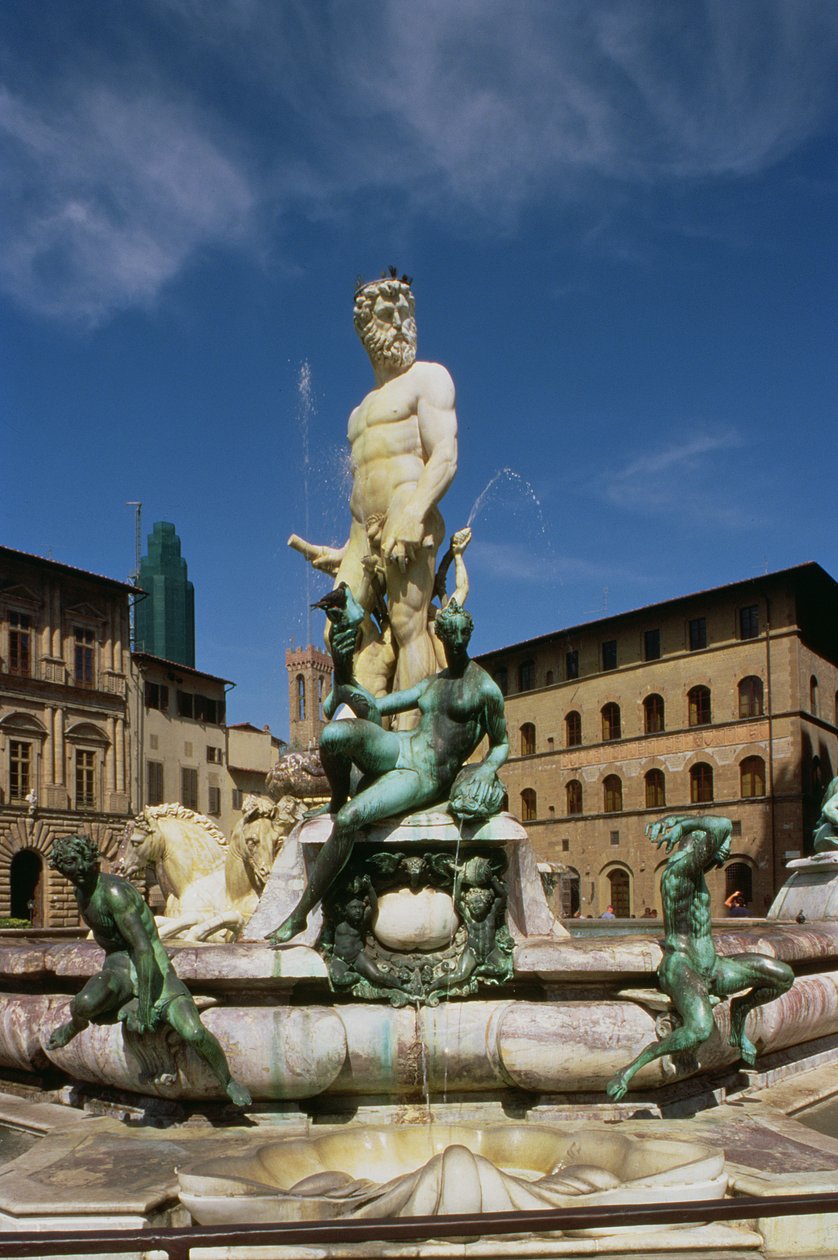 The Fountain of Neptun, 1560-75 (bronze og marmor) (se også 97917-20) af Bartolomeo Ammannati