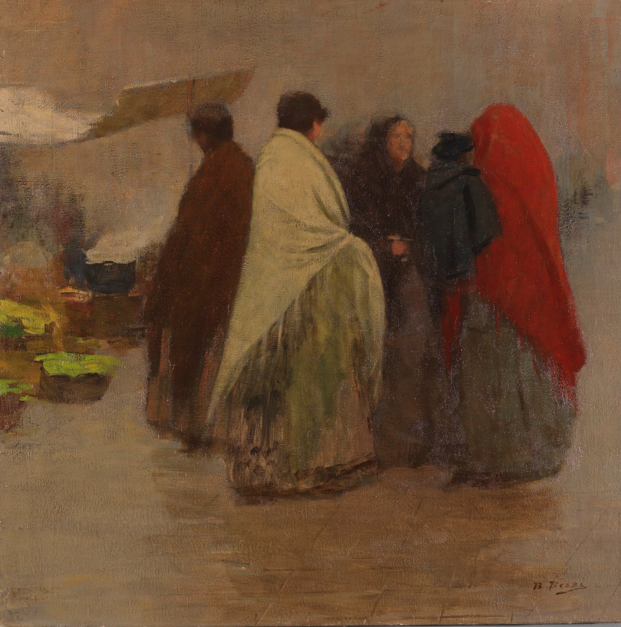 Santa Margherita -kvinders marked på markedet af Bartolomeo Bezzi