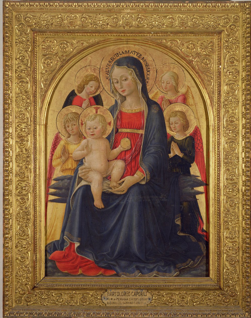 Madonna og barn med engle, ca. 1467 af Bartolomeo Caporali