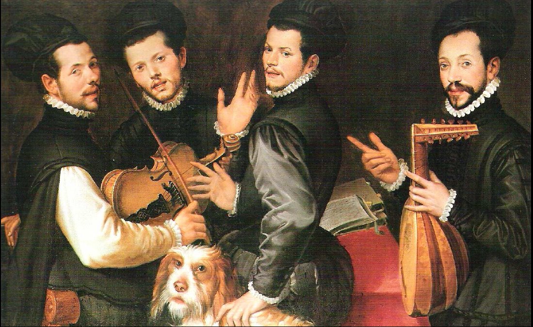 Portræt af de fire Monaldini -brødre af Bartolomeo Passarotti