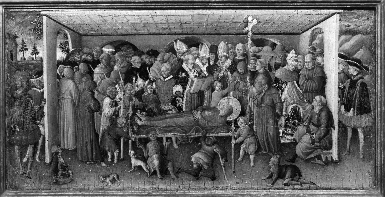 Den hellige Frans af Assisis begravelse af Bartolomeo Tommaso da di Foligno