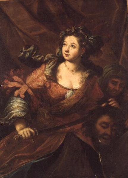 Judith forlader Holofernes telt af Bartolomeo (attr. to) Biscaino