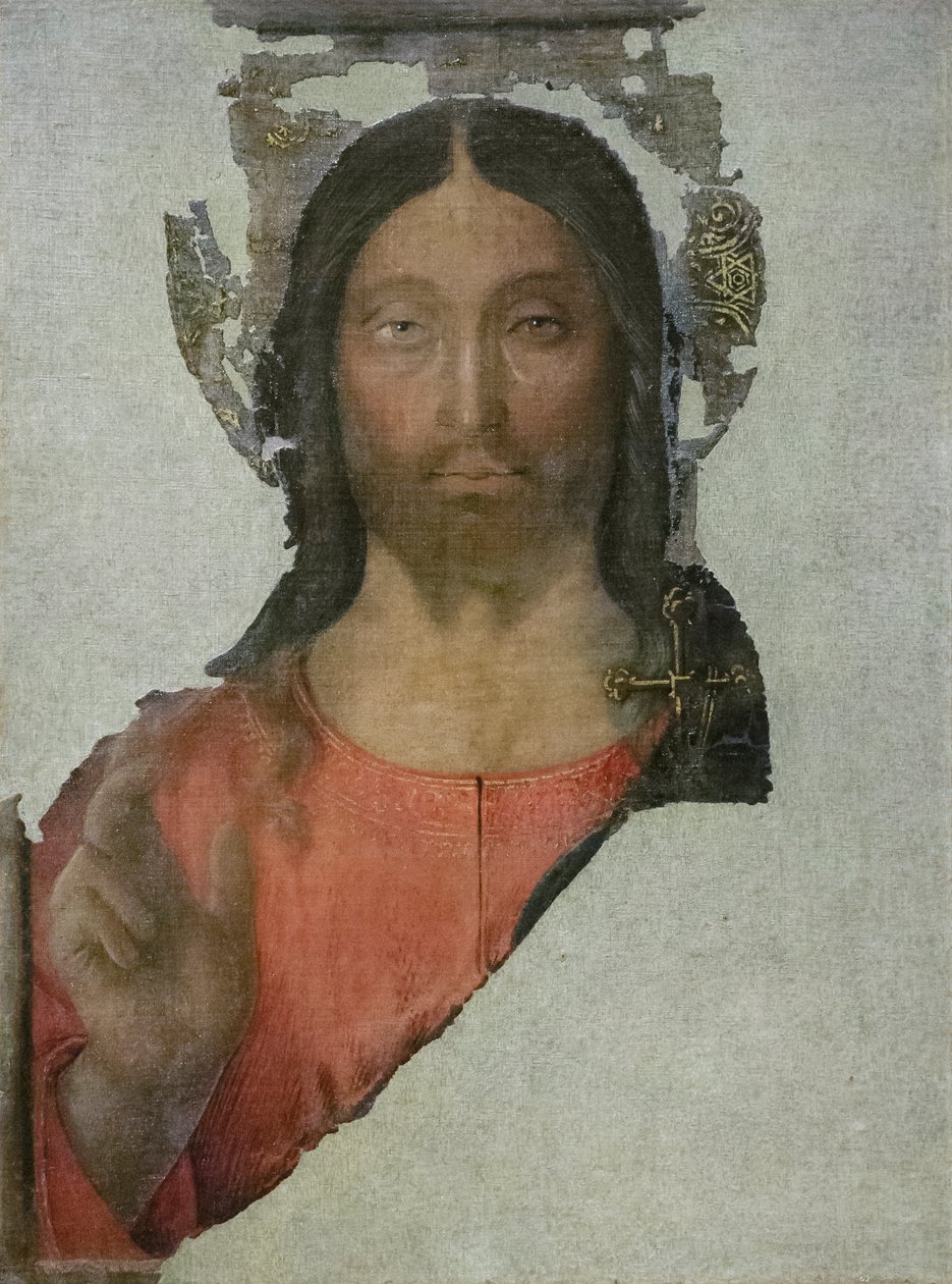 Salvator mundi, ca. 1480-81 (tempera på panel) af Bartolomeo (attr. to) Della Gatta