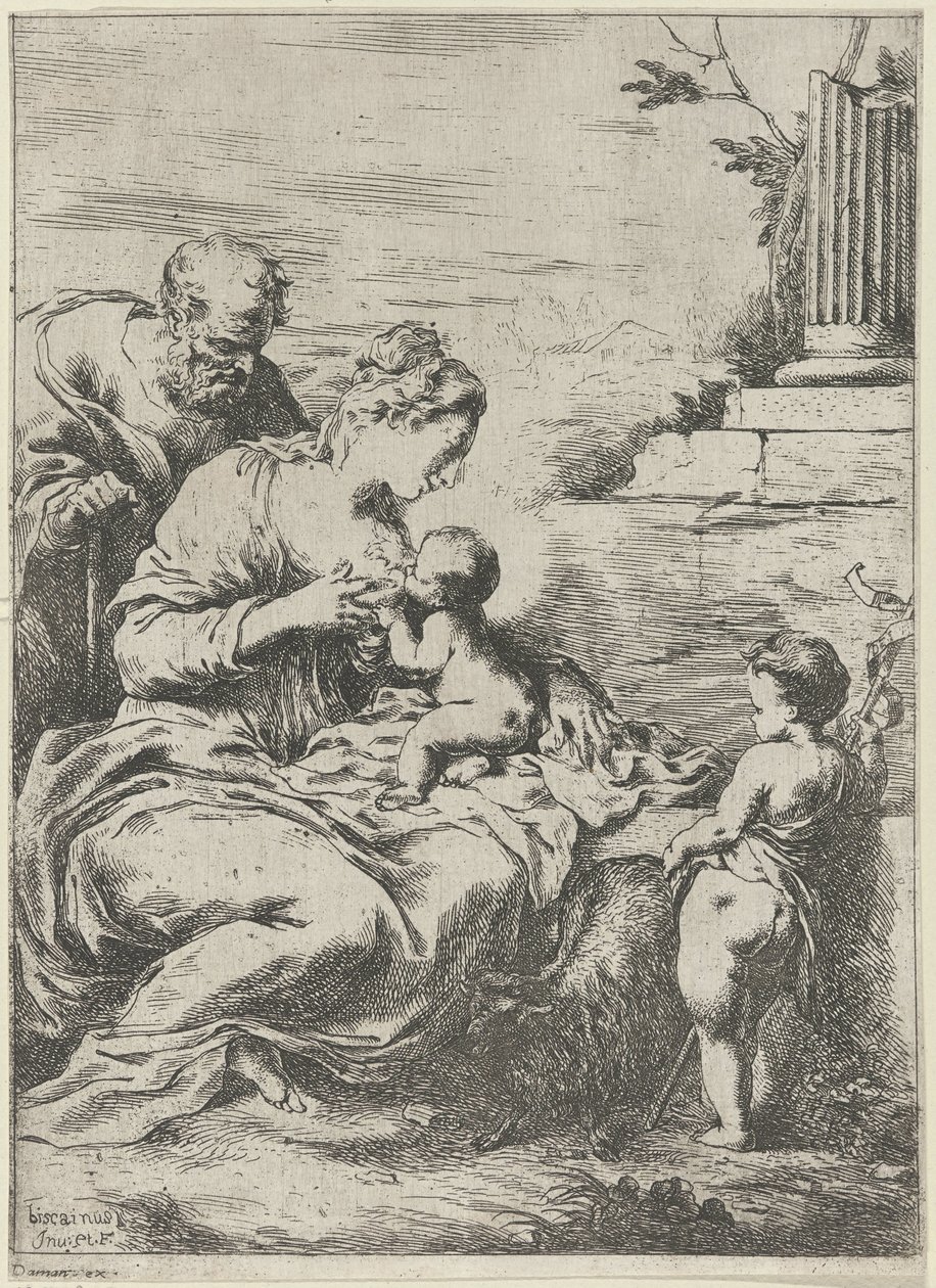 Maria dier Kristusbarnet af Bartolomeo Biscaino