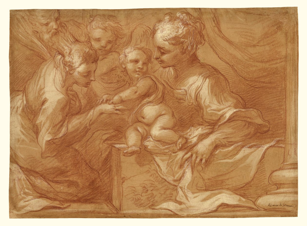 Den hellige Katarinas mystiske ægteskab af Bartolomeo Biscaino