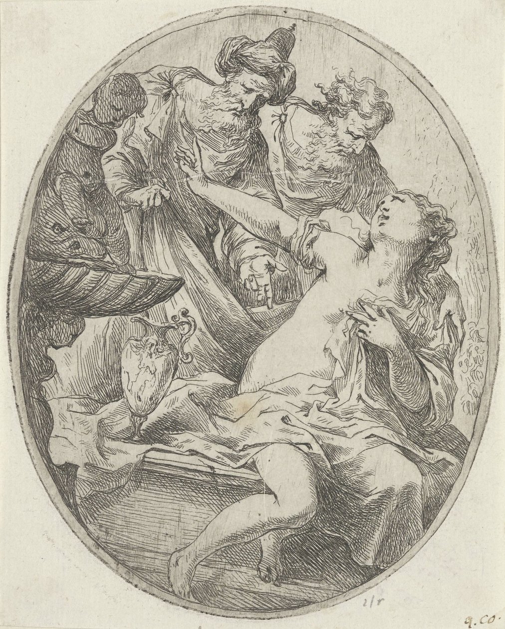 Susanna og de ældste af Bartolomeo Biscaino