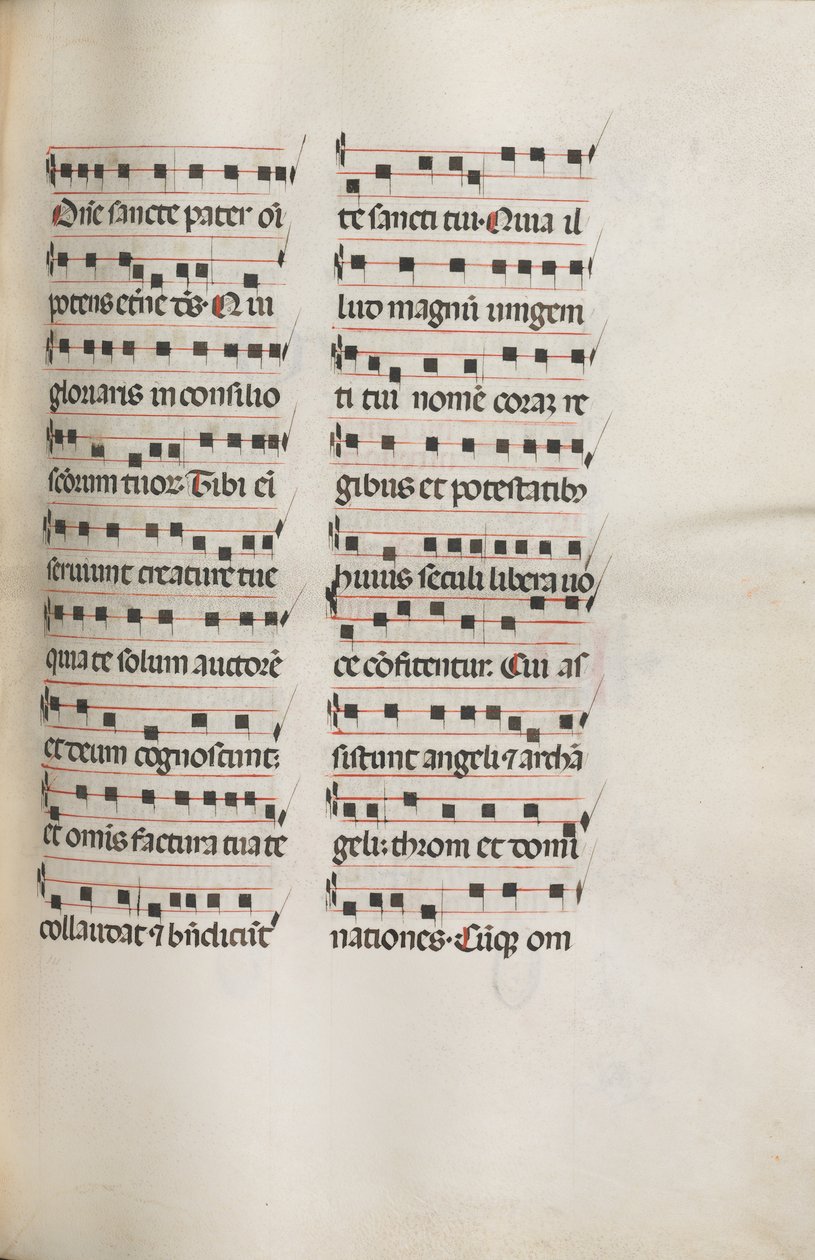 Missale: Fol. 112: indeholder noget musik som en del af palmesøndagsliturgien, 1469. af Bartolomeo Caporali