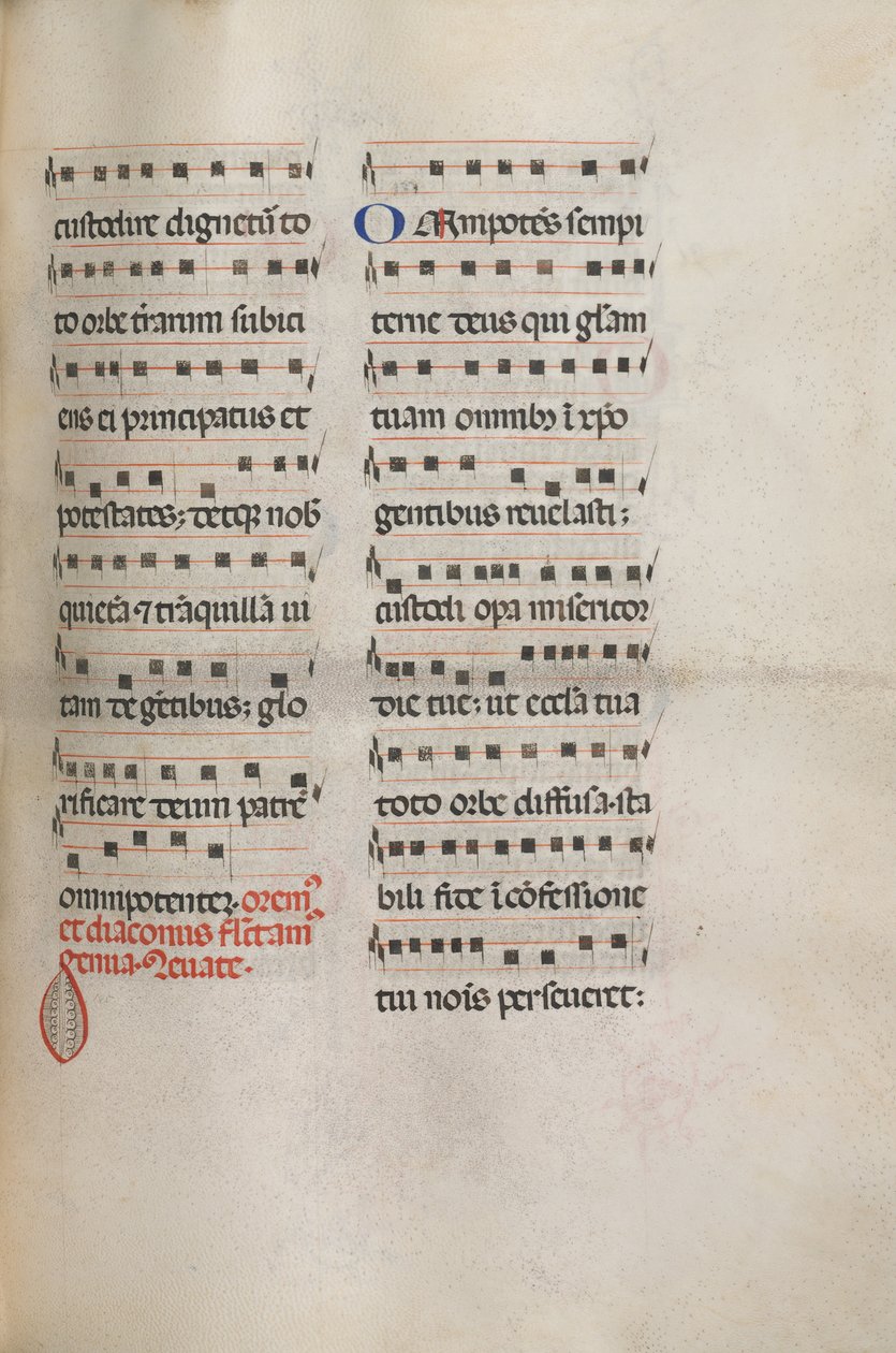Missale: Fol. 146: Musik til forskellige bønner..., 1469. af Bartolomeo Caporali