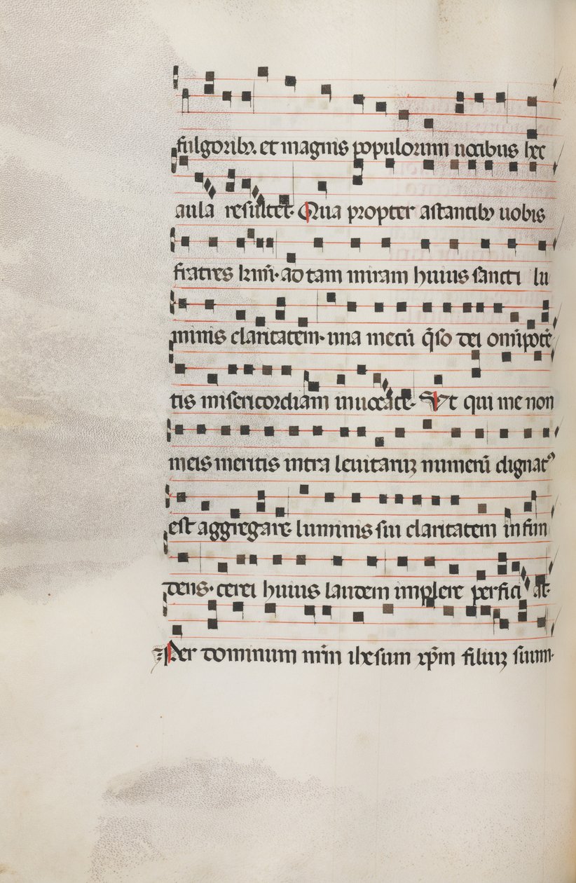 Missale: Fol. 153v: Music for Exultet, 1469 af Bartolomeo Caporali