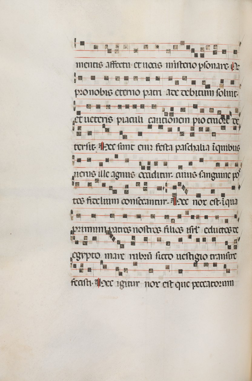 Missale: Fol. 154v: Music for Exultet, 1469 af Bartolomeo Caporali