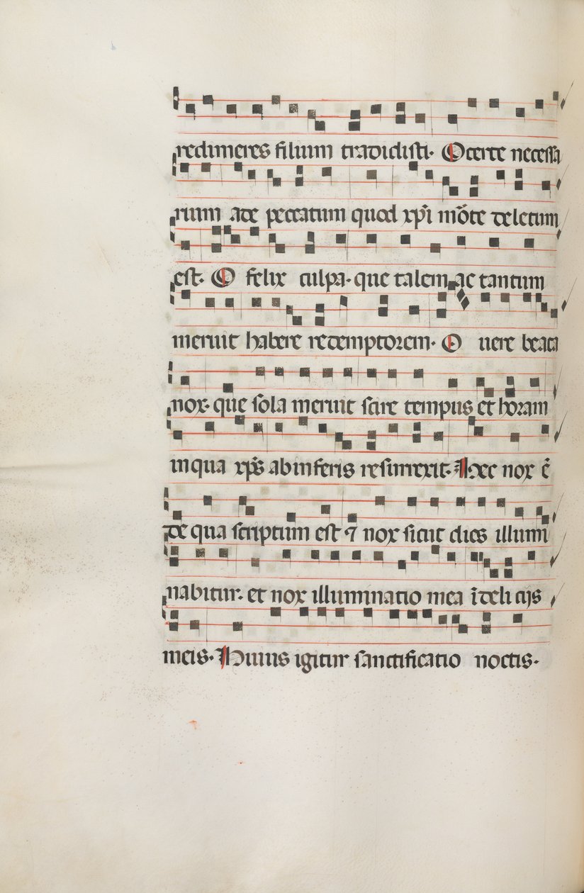 Missale: Fol. 155v: Music for Exultet, 1469 af Bartolomeo Caporali