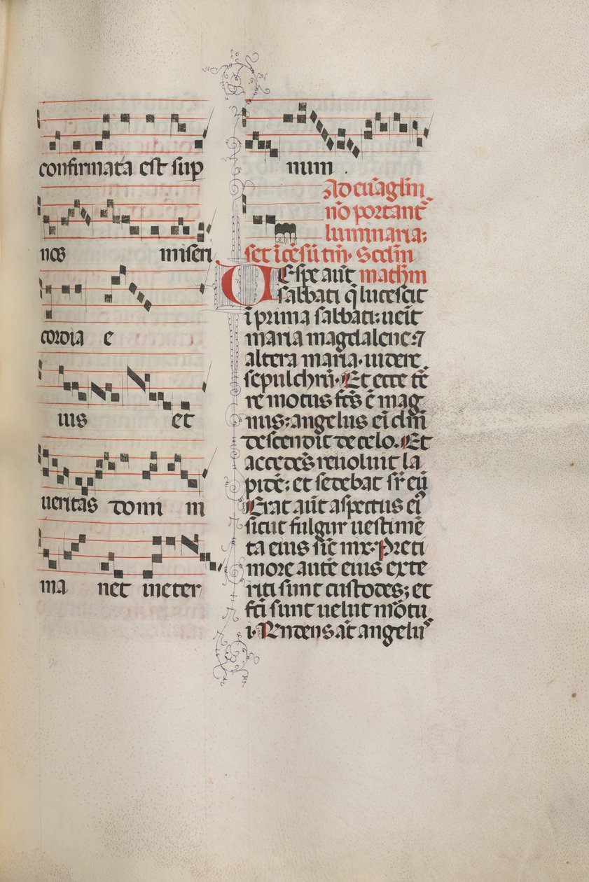 Missale: Fol. 172: Musik for Alleluia etc. i begyndelsen af påsken, 1469. af Bartolomeo Caporali