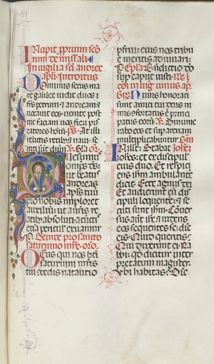 Missale: Fol. 259: Sankt Andreas, 1469 af Bartolomeo Caporali