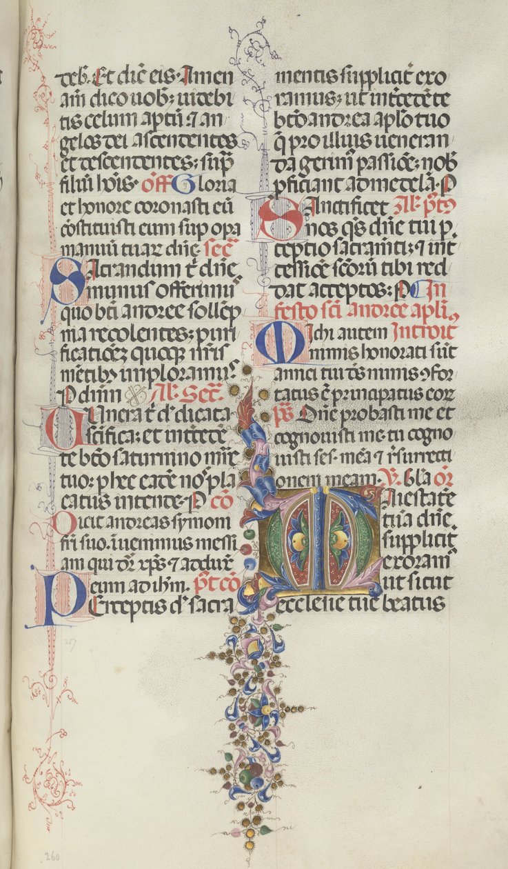 Missale: Fol. 260: Løv med frugt, 1469 af Bartolomeo Caporali