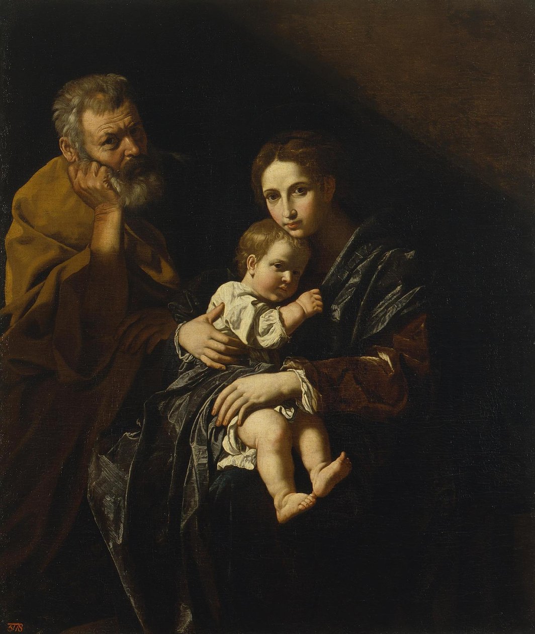 Den hellige familie af Bartolomeo Cavarozzi