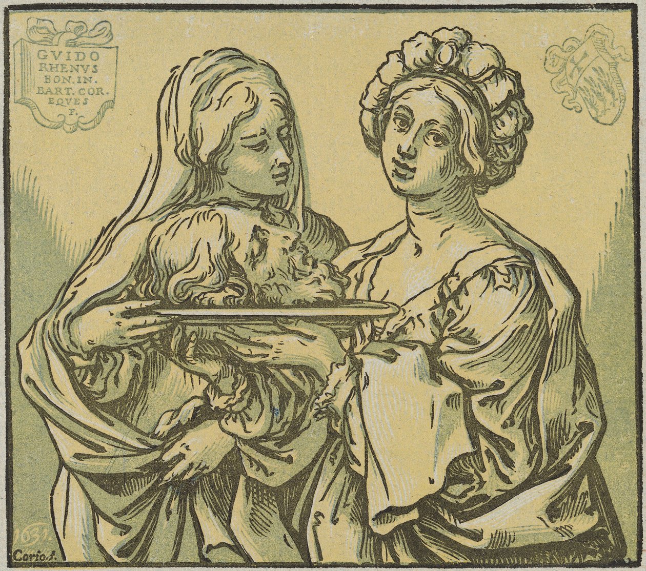 Herodias og Salome af Bartolomeo Coriolano after Guido Reni