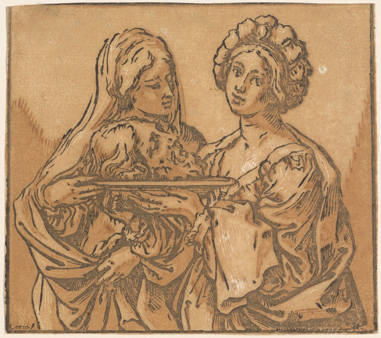 Herodias og Salome af Bartolomeo Coriolano after Guido Reni