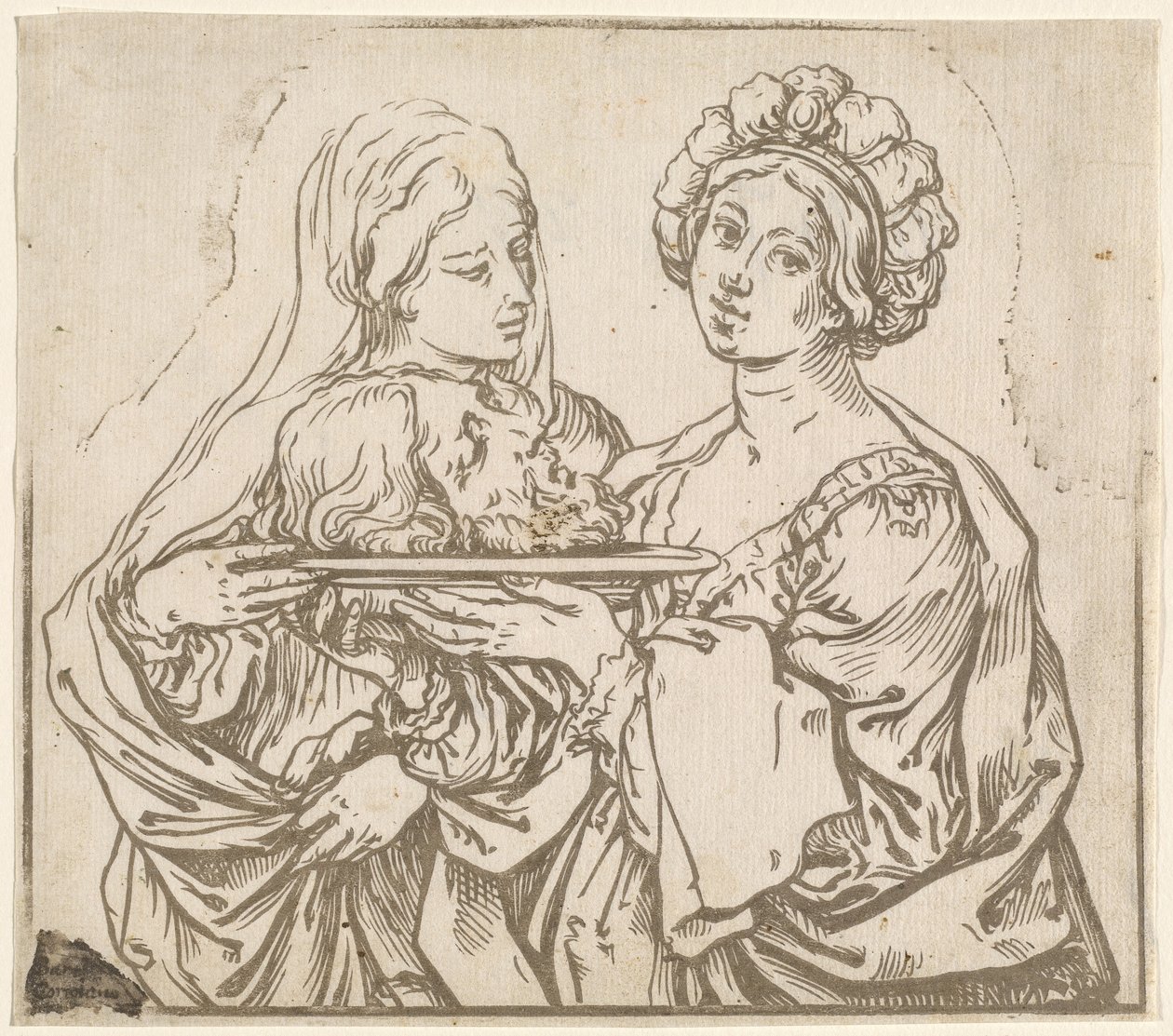Herodias og Salome af Bartolomeo Coriolano after Guido Reni