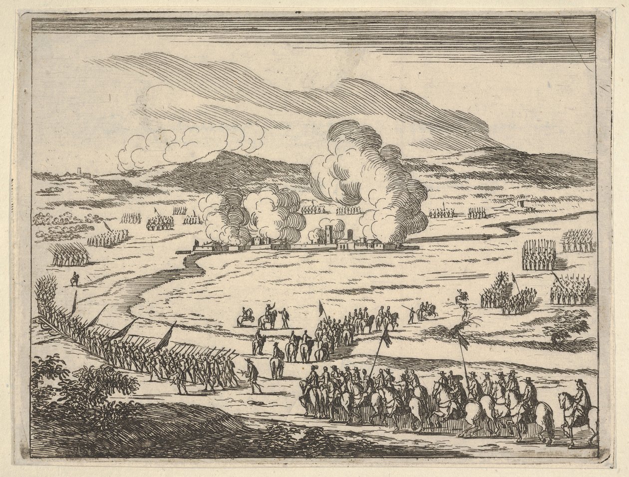 Belejringen af ​​Alexandria begynder, fra ideen om en kristen prins og helt i Francis ..., 1659. af Bartolomeo Fenice