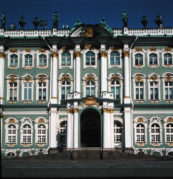 Eremitagens facade, 1753-62 (detaljer) af Bartolomeo Franceso Rastrelli