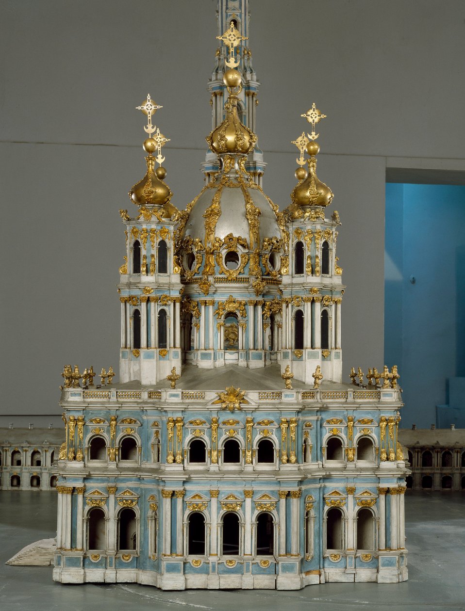 Projekt for opstandelsens jomfrukloster (Smolny) i Sankt Petersborg (Sankt Petersborg) af Bartolomeo Franceso Rastrelli