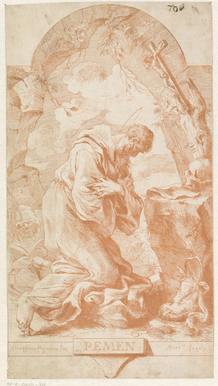 Sankt Jerome Pemen (titel på objekt) af Bartolomeo Gazalis