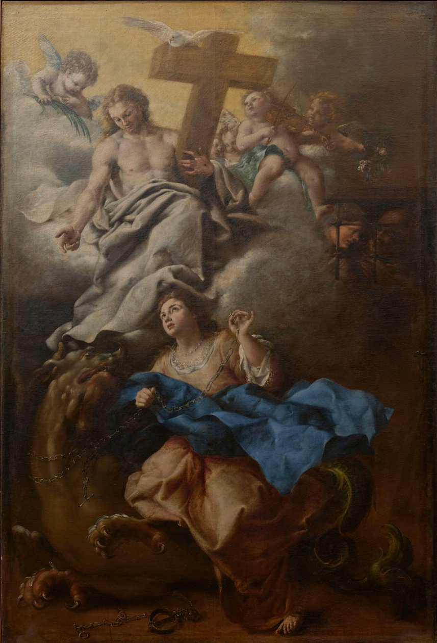 Italiensk: Visionen om Sankt Margaretha af Bartolomeo Guidobono