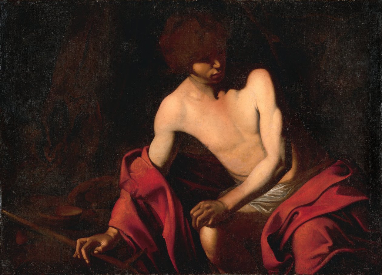 Italiensk: San Giovanni Battista St John the Baptist af Bartolomeo Manfredi
