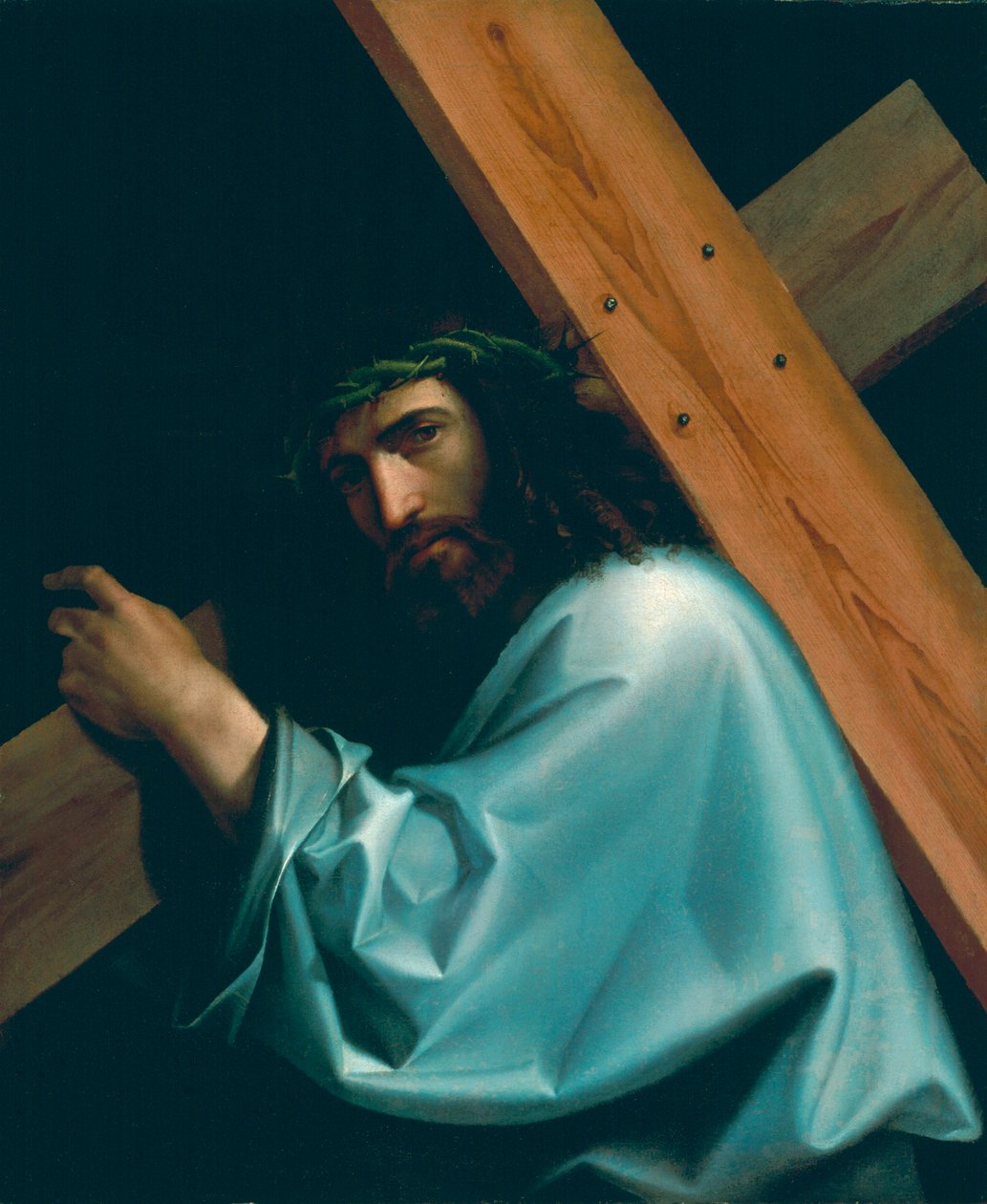 Kristus bærer korset, af Montagna, Bartolomeo (1449-1523). Olie på lærred, ca 1515. Mål: 85x70 cm. Kunsthaus Zuerich af Bartolomeo Montagna