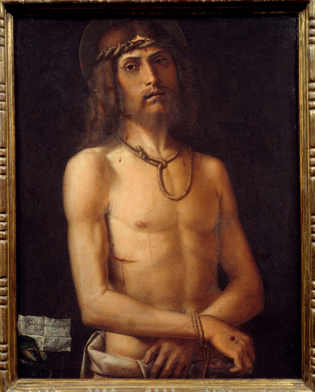Ecce homo Maleri af Bartolomeo Montagna (1450-1523) 1400-tallet søn. 0,55x0,43 m af Bartolomeo Montagna