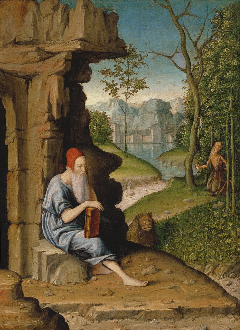 Sankt Hieronymus i ørkenen af Bartolomeo Montagna