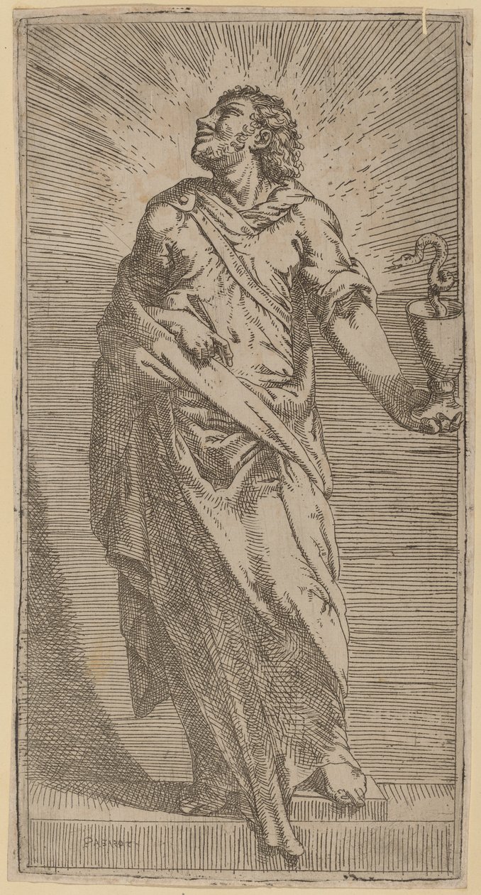 Sankt Johannes Evangelisten af Bartolomeo Passarotti