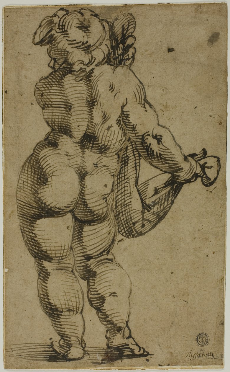 Stående Putto set bagfra af Bartolomeo Passarotti