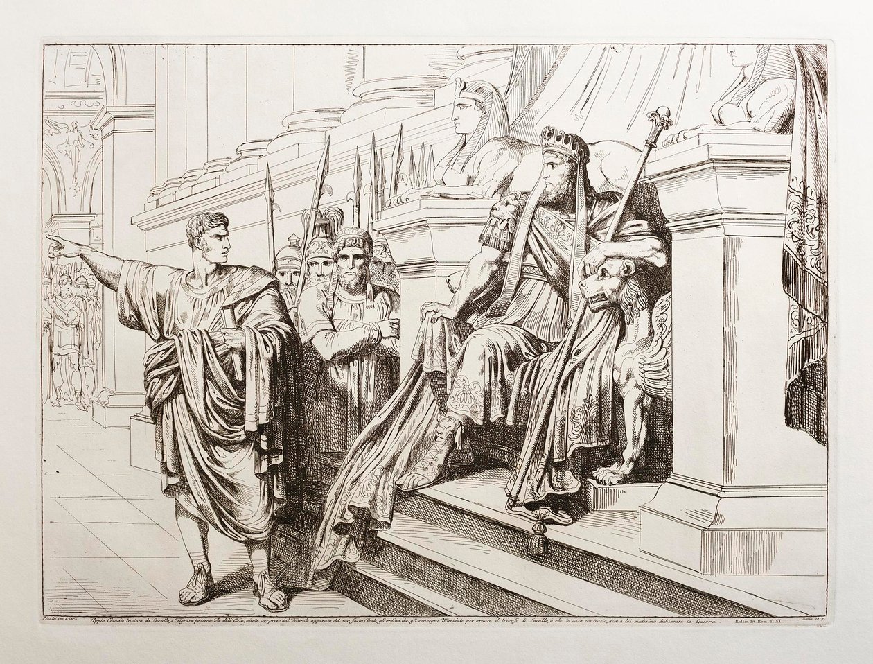 Appius Claudius træder frem for Tigranes, konge af Armenien af Bartolomeo Pinelli