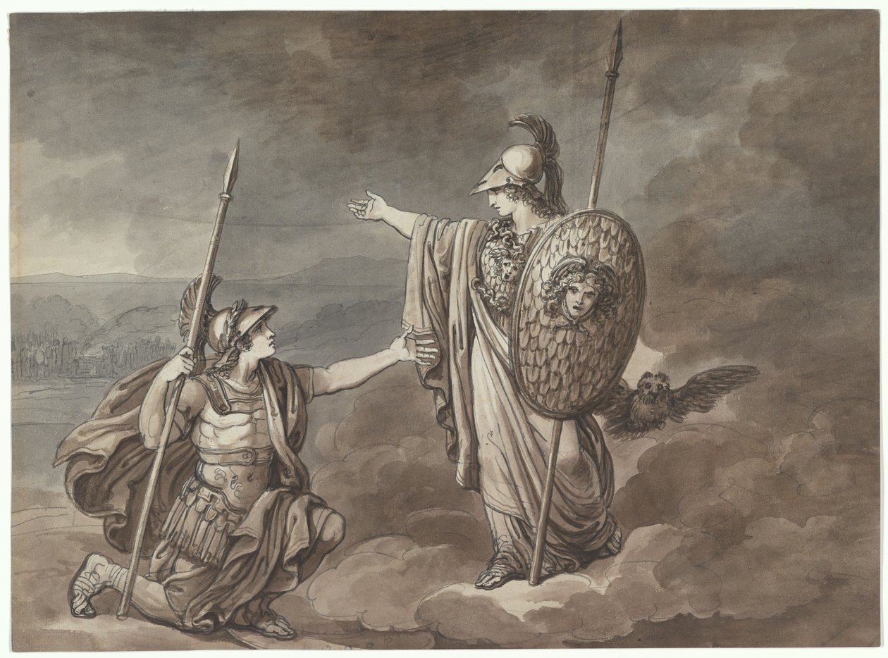 Athene viser sig for Telemachos (Odysseus
