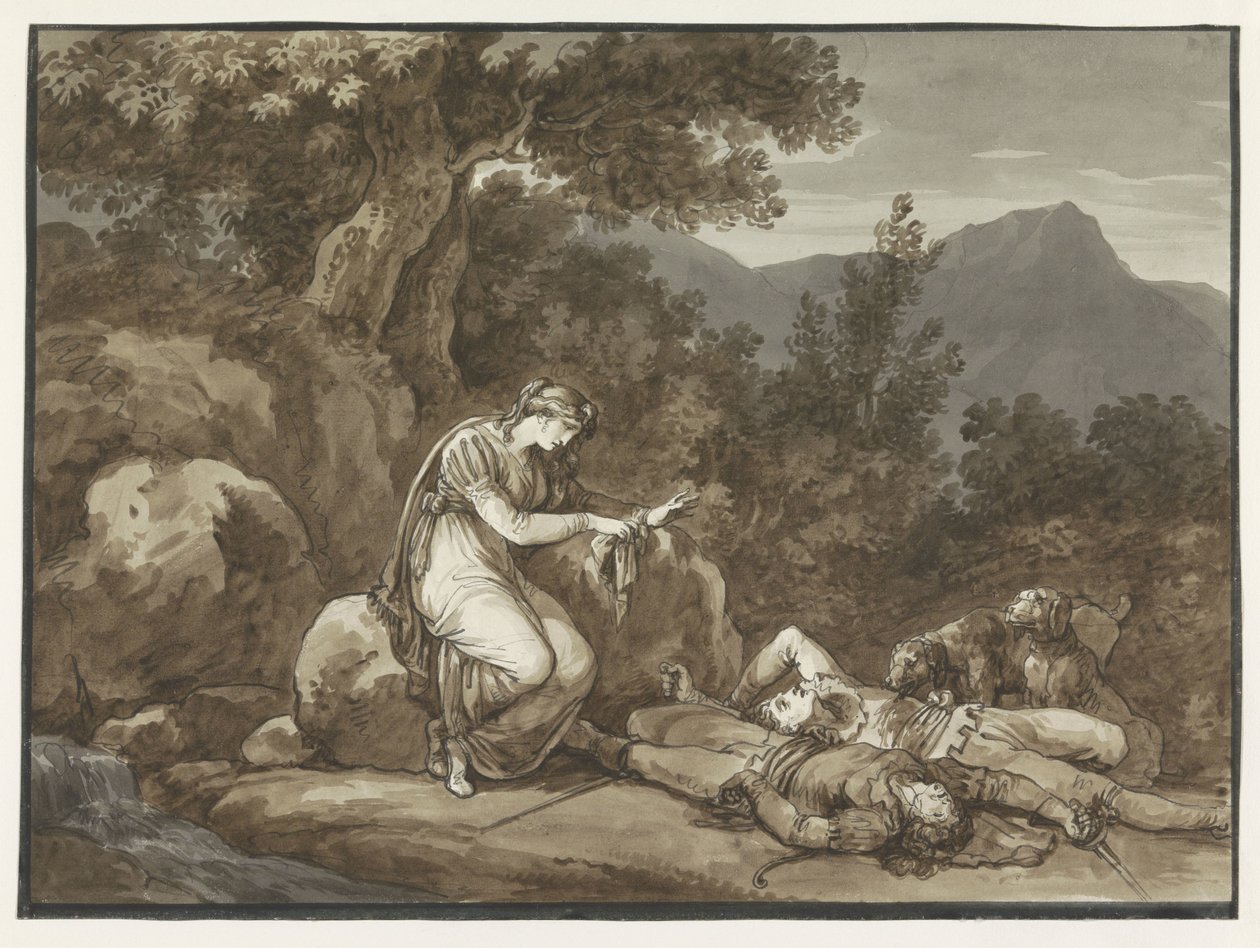 Colma beklager Salgars og hendes brors død af Bartolomeo Pinelli