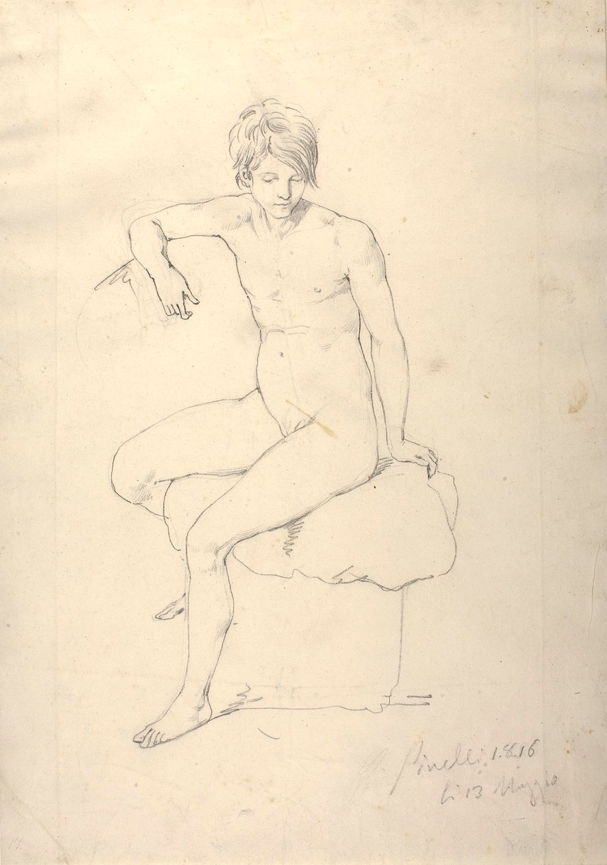 Kvindelig model af Bartolomeo Pinelli