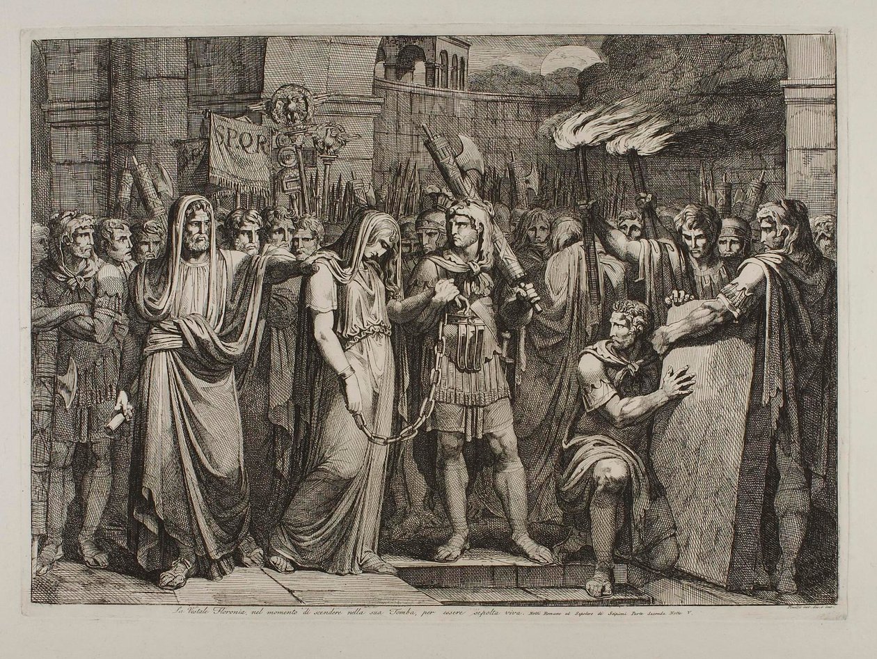 Floronia er ved at træde ind i sin grav af Bartolomeo Pinelli