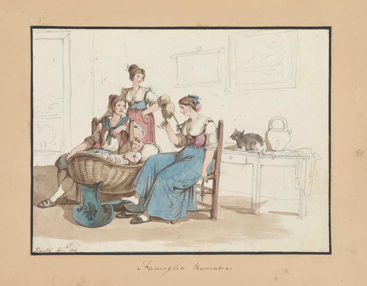 Romersk familie, studie til romerske dragter og skikke af Bartolomeo Pinelli