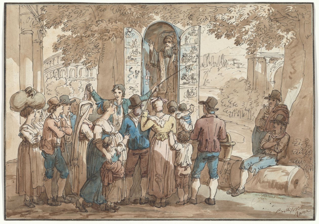 »Charlatanen«, illustration til »Romerske dragter og skikke« af Bartolomeo Pinelli